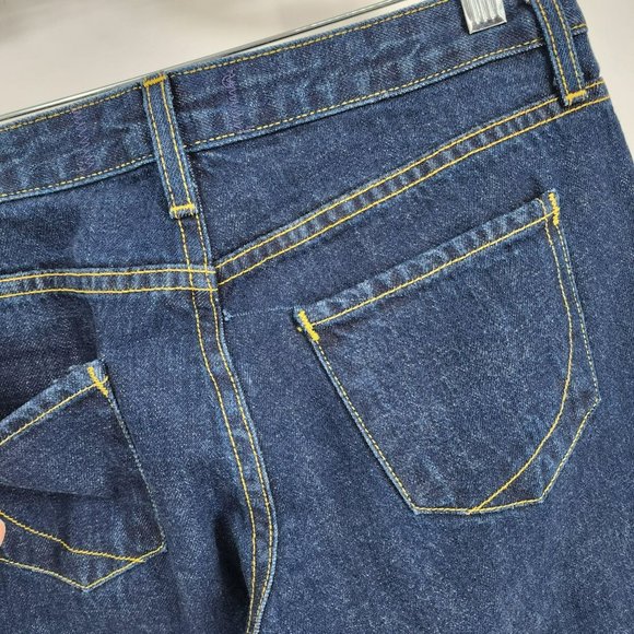 Paper Denim Cloth Jeans 28 Dark Wash Long Tall USA Made 100% Cotton Blue 38744 - Picture 8 of 10